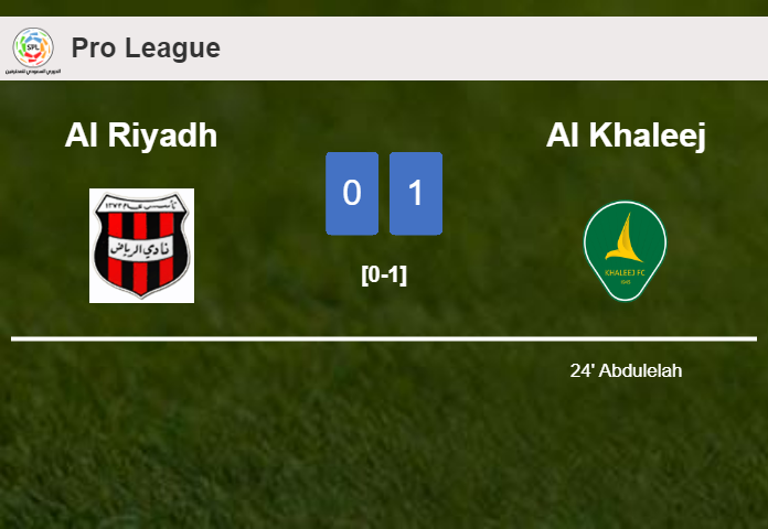 Al Khaleej overcomes Al Riyadh 1-0 with a goal scored by Abdulelah