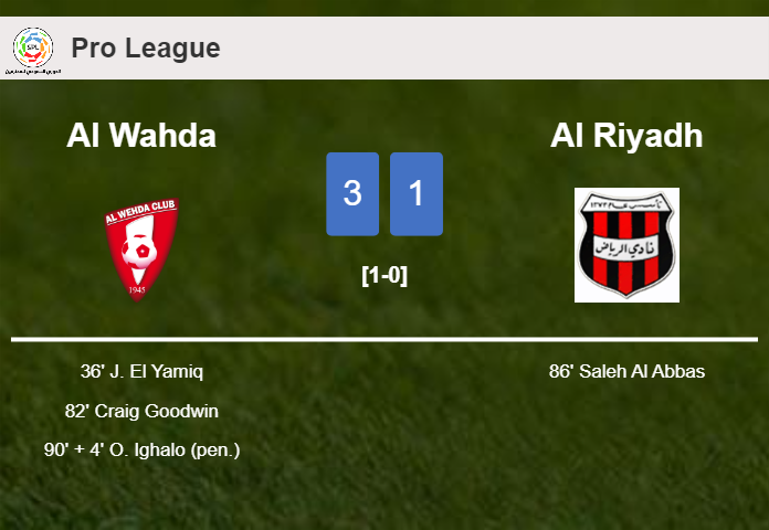 Al Wahda tops Al Riyadh 3-1