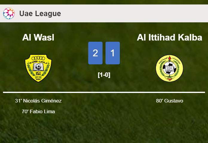 Al Wasl defeats Al Ittihad Kalba 2-1