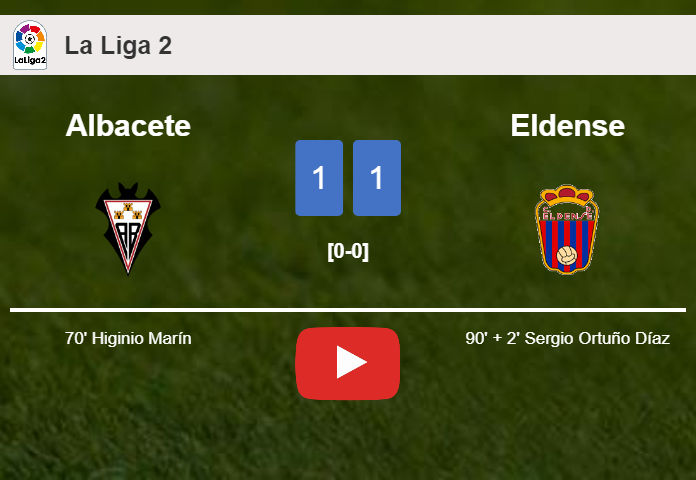 Eldense grabs a draw against Albacete. HIGHLIGHTS