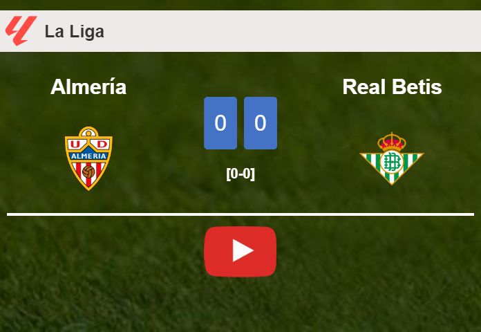 Almería stops Real Betis with a 0-0 draw. HIGHLIGHTS