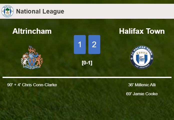 Halifax Town snatches a 2-1 win against Altrincham