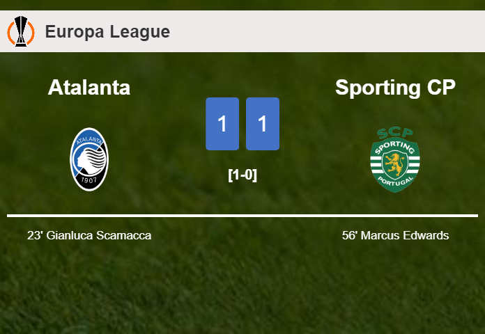 Atalanta and Sporting CP draw 1-1 on Thursday