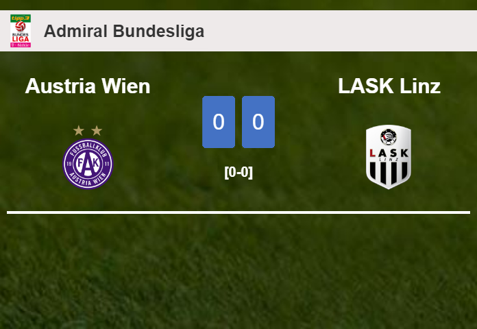 Austria Wien draws 0-0 with LASK Linz on Sunday