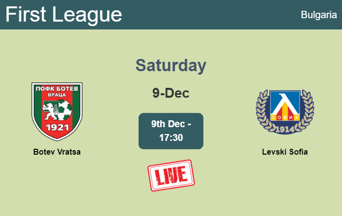How to watch Botev Vratsa vs. Levski Sofia on live stream and at what time