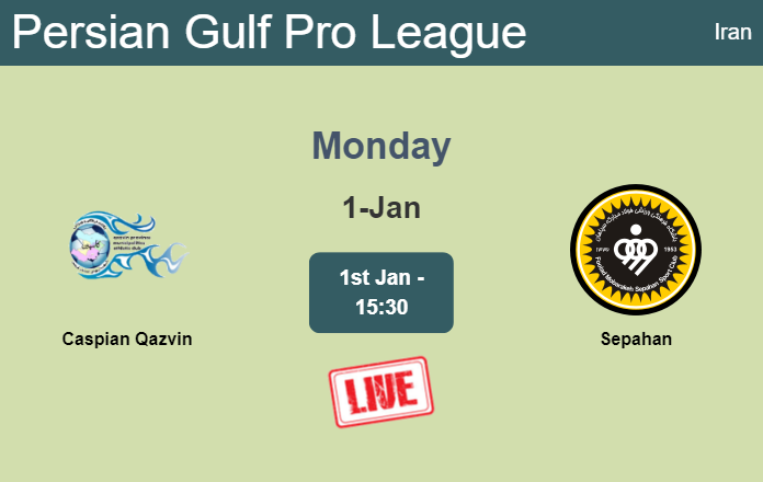 How to watch Caspian Qazvin vs. Sepahan on live stream and at what time