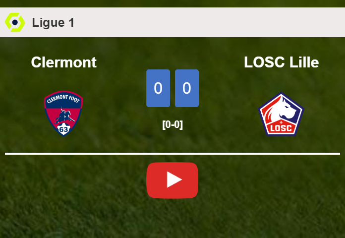Clermont stops LOSC Lille with a 0-0 draw. HIGHLIGHTS