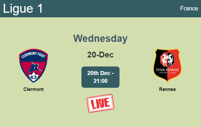 How to watch Clermont vs. Rennes on live stream and at what time