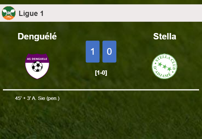 Denguélé beats Stella 1-0 with a goal scored by A. Sie