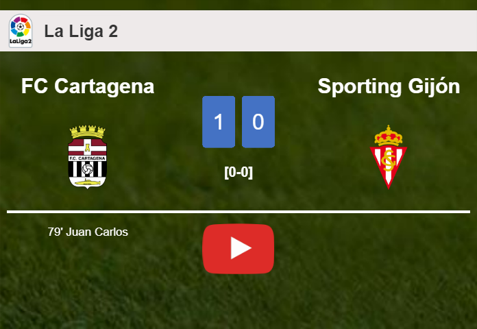FC Cartagena conquers Sporting Gijón 1-0 with a goal scored by J. Carlos. HIGHLIGHTS