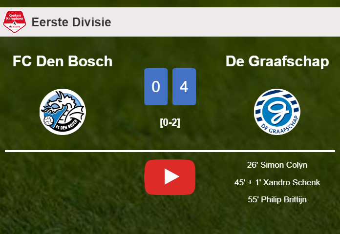 De Graafschap beats FC Den Bosch 4-0 after playing a incredible match. HIGHLIGHTS