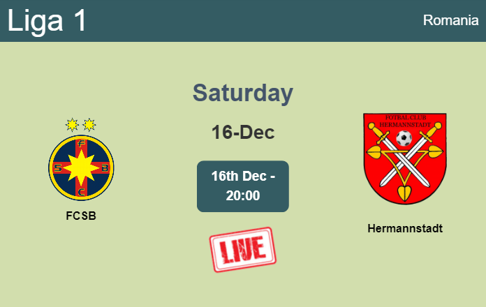 How to watch FCSB vs. Hermannstadt on live stream and at what time