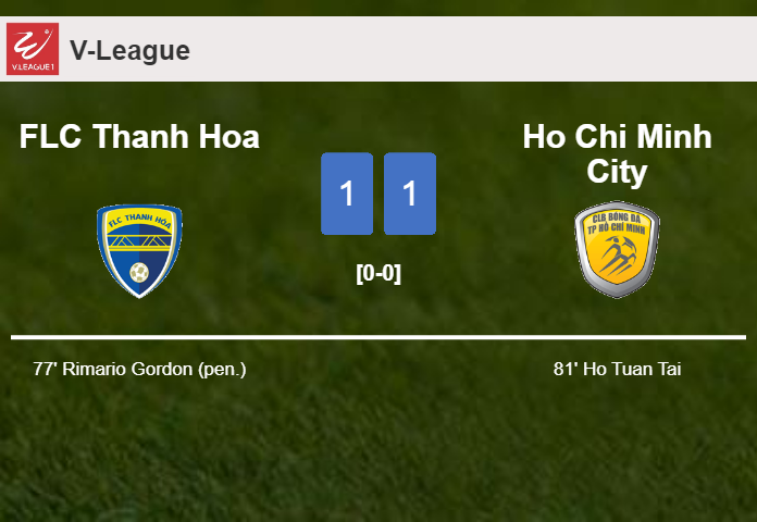 FLC Thanh Hoa and Ho Chi Minh City draw 1-1 on Saturday