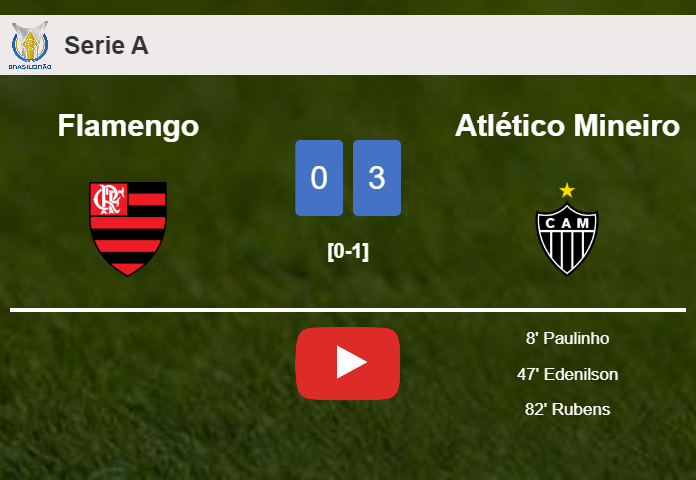 Atlético Mineiro conquers Flamengo 3-0. HIGHLIGHTS