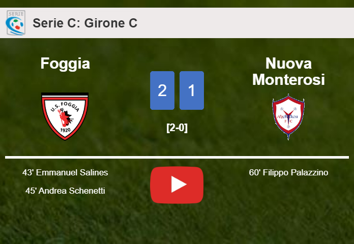 Foggia overcomes Nuova Monterosi 2-1. HIGHLIGHTS