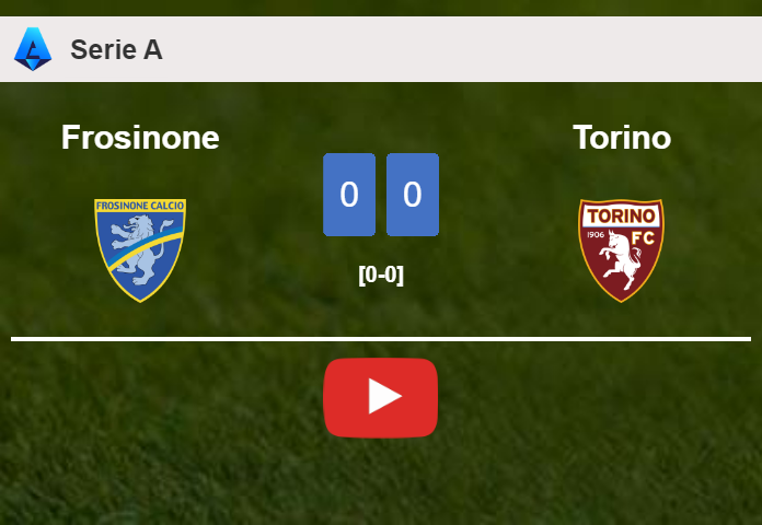 Frosinone draws 0-0 with Torino on Sunday. HIGHLIGHTS