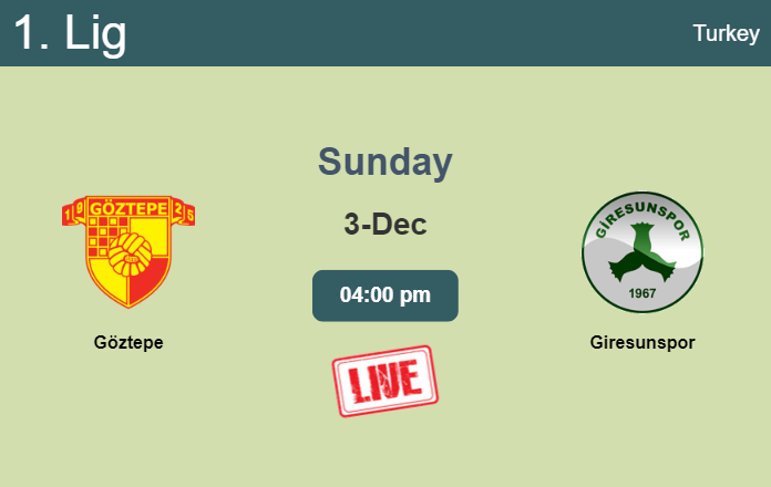 How to watch Göztepe vs. Giresunspor on live stream and at what time