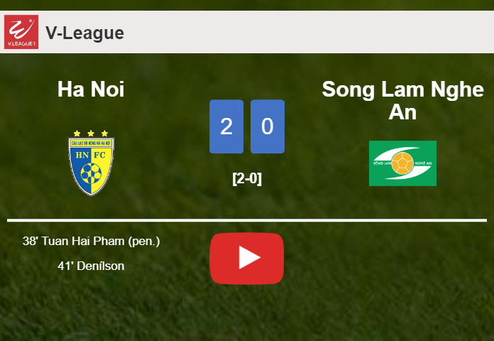 Ha Noi defeats Song Lam Nghe An 2-0 on Sunday. HIGHLIGHTS