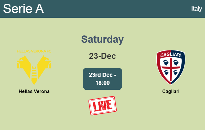 How to watch Hellas Verona vs. Cagliari on live stream and at what time