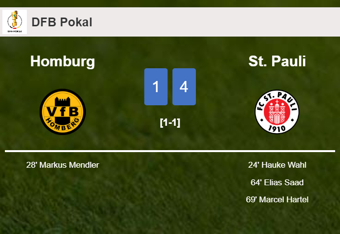 St. Pauli tops Homburg 4-1