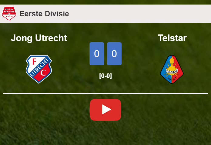 Jong Utrecht draws 0-0 with Telstar on Monday. HIGHLIGHTS