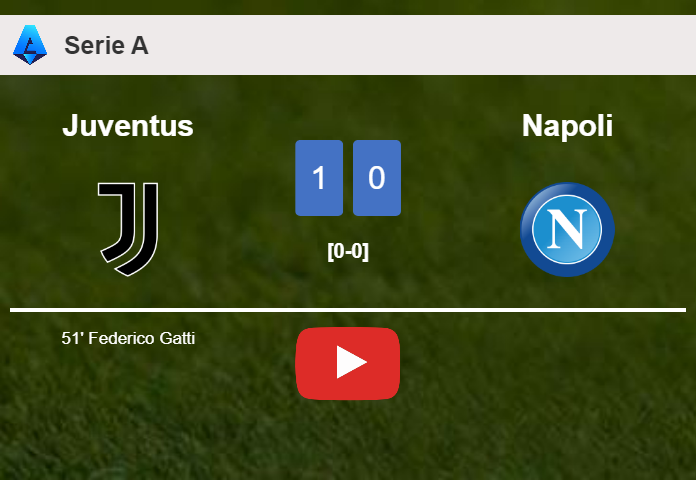 Juventus tops Napoli 1-0 with a goal scored by F. Gatti. HIGHLIGHTS