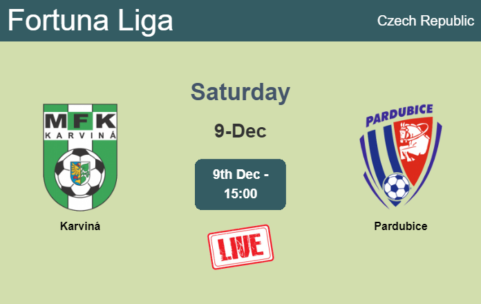 How to watch Karviná vs. Pardubice on live stream and at what time