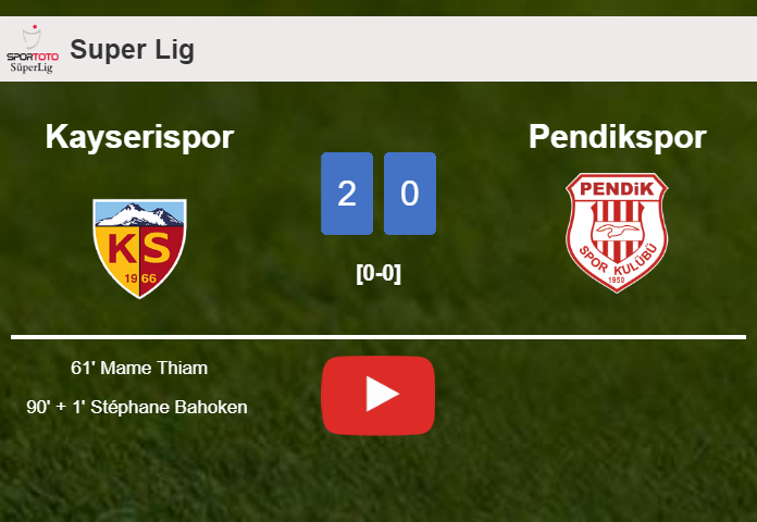 Kayserispor surprises Pendikspor with a 2-0 win. HIGHLIGHTS