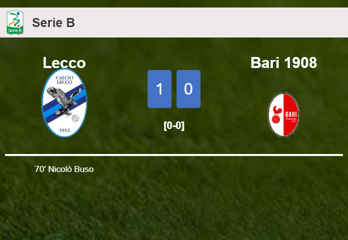 Lecco overcomes Bari 1908 1-0 with a goal scored by N. Buso