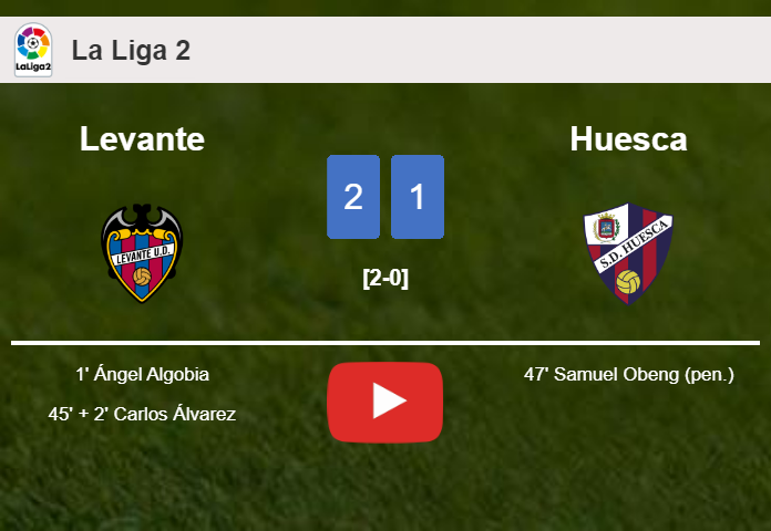 Levante beats Huesca 2-1. HIGHLIGHTS