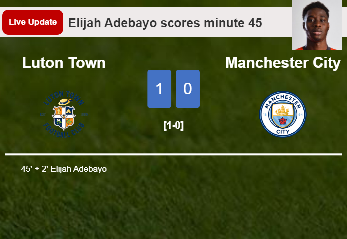 Luton Town vs Manchester City live updates: Elijah Adebayo scores opening goal in Premier League contest (1-0)