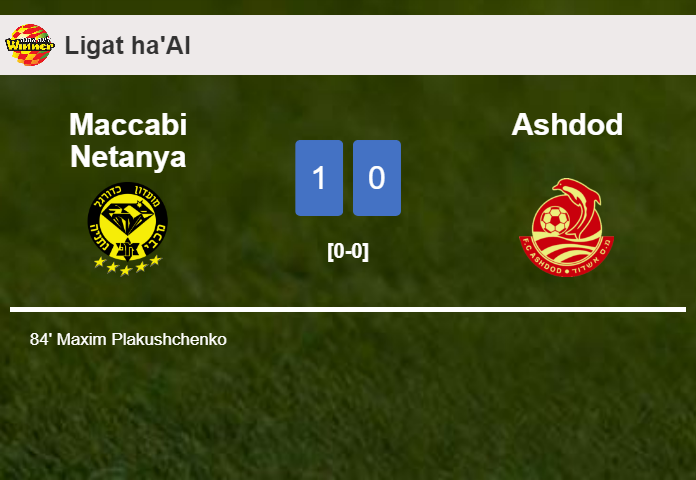 Maccabi Netanya conquers Ashdod 1-0 with a goal scored by M. Plakushchenko