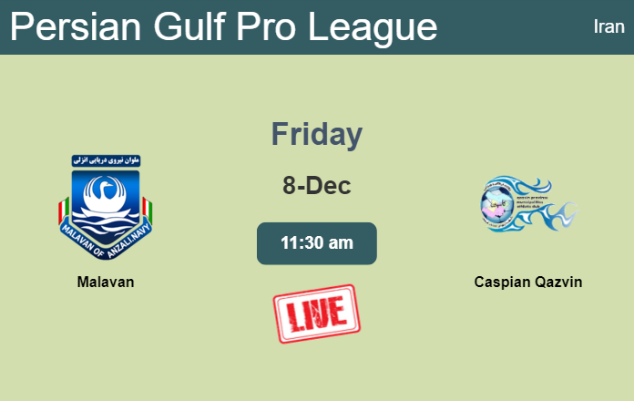 How to watch Malavan vs. Caspian Qazvin on live stream and at what time