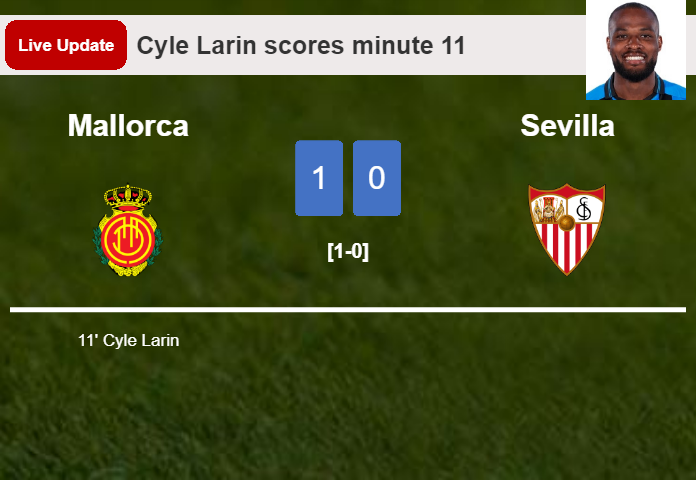 LIVE UPDATES. Mallorca leads Sevilla 1-0 after Cyle Larin scored in the 11 minute