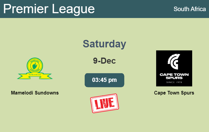 How to watch Mamelodi Sundowns vs. Cape Town Spurs on live stream and at what time