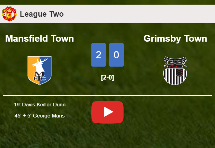 Mansfield Town surprises Grimsby Town with a 2-0 win. HIGHLIGHTS