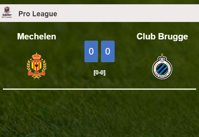 Mechelen draws 0-0 with Club Brugge on Sunday