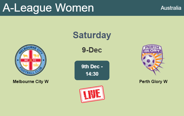 How to watch Melbourne City W vs. Perth Glory W on live stream and at what time