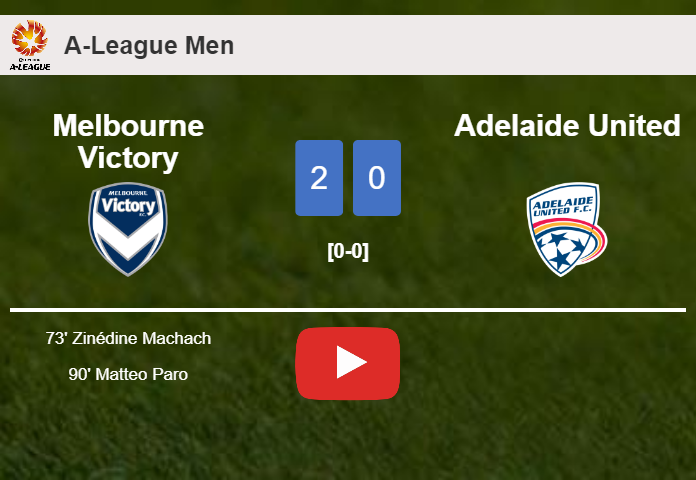 Melbourne Victory tops Adelaide United 2-0 on Saturday. HIGHLIGHTS