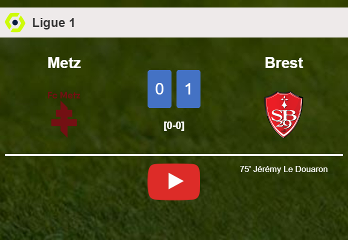 Brest prevails over Metz 1-0 with a goal scored by J. Le. HIGHLIGHTS