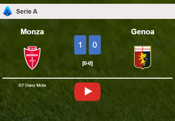 Monza overcomes Genoa 1-0 with a goal scored by D. Mota. HIGHLIGHTS