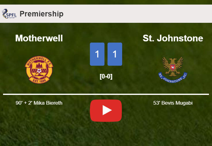 Motherwell clutches a draw against St. Johnstone. HIGHLIGHTS