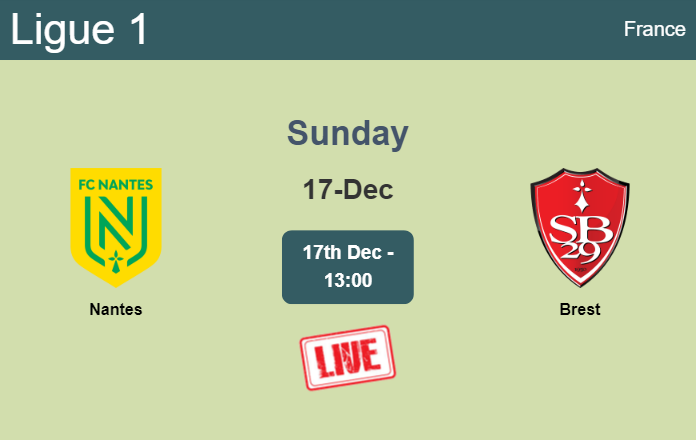 How to watch Nantes vs. Brest on live stream and at what time