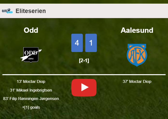 Odd annihilates Aalesund 4-1 with a fantastic performance. HIGHLIGHTS
