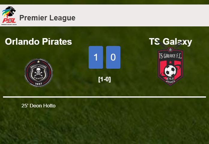 Orlando Pirates prevails over TS Galaxy 1-0 with a goal scored by D. Hotto