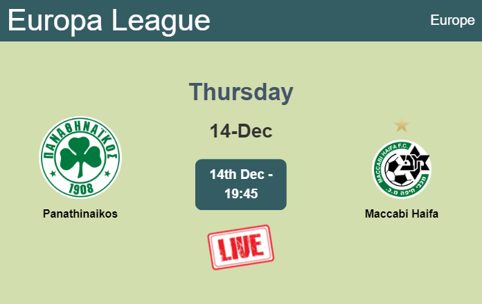 How to watch Panathinaikos vs. Maccabi Haifa on live stream and at what time