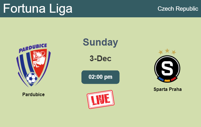 How to watch Pardubice vs. Sparta Praha on live stream and at what time