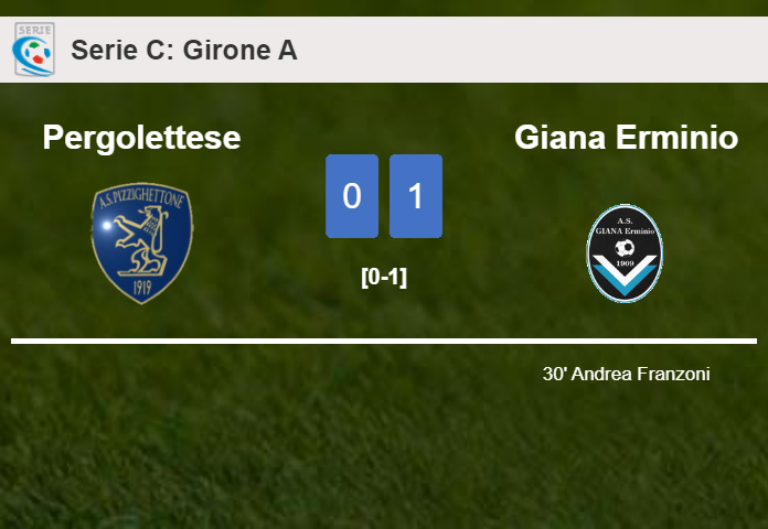 Giana Erminio defeats Pergolettese 1-0 with a goal scored by A. Franzoni