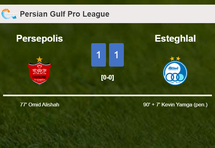Esteghlal seizes a draw against Persepolis