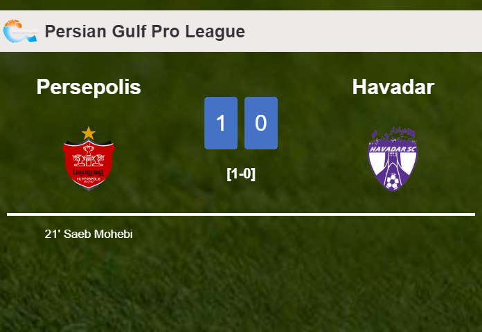 Persepolis conquers Havadar 1-0 with a late and unfortunate own goal from S. Mohebi